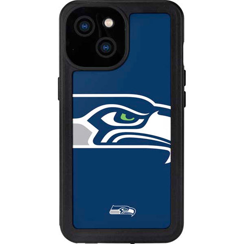 NFL Seattle Seahawks Large Logo iPhone 15 Waterproof Case